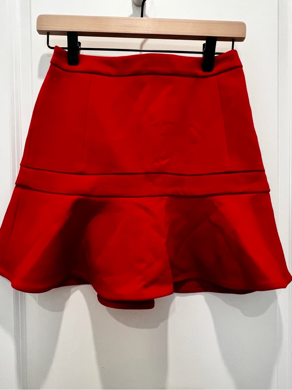 Express Red Circle Skirt with Flared Hem Size 0